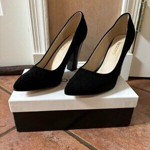 Verocara Black Suede Pump, High Heels, Size 9.5